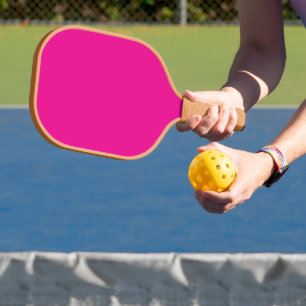 Rosa Hintergrund mit schwarzen Grenz-Design-Ideen Pickleball Schläger
