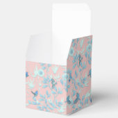 Rosa Hintergrund mit Vögeln und Blume Geschenkschachtel (Geöffnet)