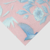 Rosa Hintergrund mit Vögeln und Blume Seidenpapier (Detail)