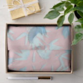 Rosa Hintergrund mit Vögeln und Blume Seidenpapier (Geschenk)