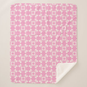 Rosa Hintergrund, modernes, nahtloses Muster. Vint Sherpadecke