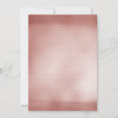 Rosa Hintergrund und Glitzer Blume Save The Date (Rückseite)