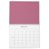 Rosa Hintergründe eines Kalenders Kalender (Mär 2027)