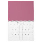 Rosa Hintergründe eines Kalenders Kalender (Feb 2027)