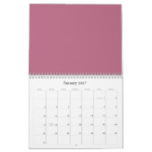 Rosa Hintergründe eines Kalenders Kalender (Jan 2027)