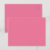 Rosa Hintergrundfarbe Postkarte (Vorne/Hinten)