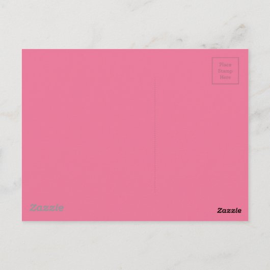 Rosa Hintergrundfarbe Postkarte (Rückseite)