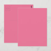 Rosa Hintergrundfarbe Postkarte (Vorne/Hinten)