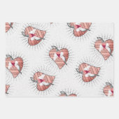 Rosa Hintergrundmusik Geschenkpapier Set (Vorderseite)