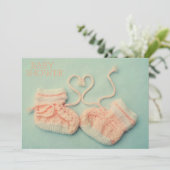 Rosa Hintern Foto Dusche Einladung (Stehend Vorderseite)