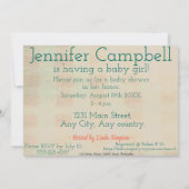 Rosa Hintern Foto Dusche Einladung (Rückseite)