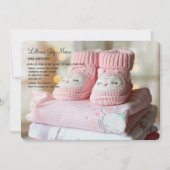 Rosa HinternSip und sehen Einladung (Vorderseite)