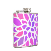 Rosa Hippie Blume Retro Moderne Flachmann (Rechts)