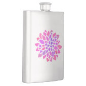 Rosa Hippie Blume Retro Moderne Flachmann (Rechts)