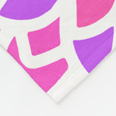 Rosa Hippie Blume Retro Moderne Fleecedecke (Ecke)