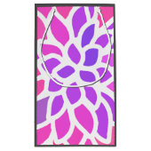 Rosa Hippie Blume Retro Moderne Kleine Geschenktüte (Rückseite)