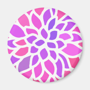 Rosa Hippie Blume Retro Moderne Magnet