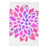 Rosa Hippie Blume Retro Moderne Mini Klemmbrett (Rückseite)