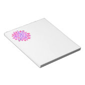 Rosa Hippie Blume Retro Moderne Notizblock (angewinkelt)