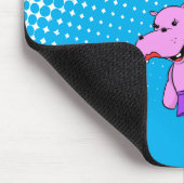 Rosa Hippo mit Balloons Mousepad (Ecke)