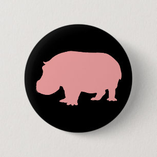 Rosa Hippopotamus Button