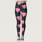 Rosa Hippos Niedlicher Hippopotamus Leggings (Vorderseite)
