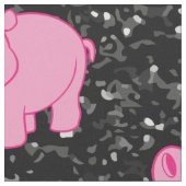 Rosa Hippos Niedlicher Hippopotamus Stoff (Nahaufnahme)