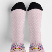 Rosa Hipster Goat HoofPrints Socks Socken (Oben)