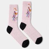 Rosa Hipster Goat HoofPrints Socks Socken (Rechts)
