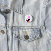 Rosa hirngewaschene Marionette zeigend Button (Beispiel)