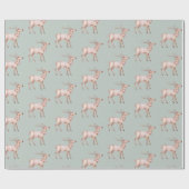 Rosa Hirsche Geschenkpapier (Flach)