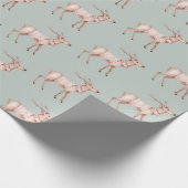 Rosa Hirsche Geschenkpapier (Ecke)