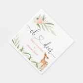 Rosa Hirsche, goldene Hirschdusche Serviette (Ecke)