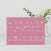 Rosa Hochzeit benutzerdefiniertes Symbol Zeitachse Programm (Stehend Vorderseite)