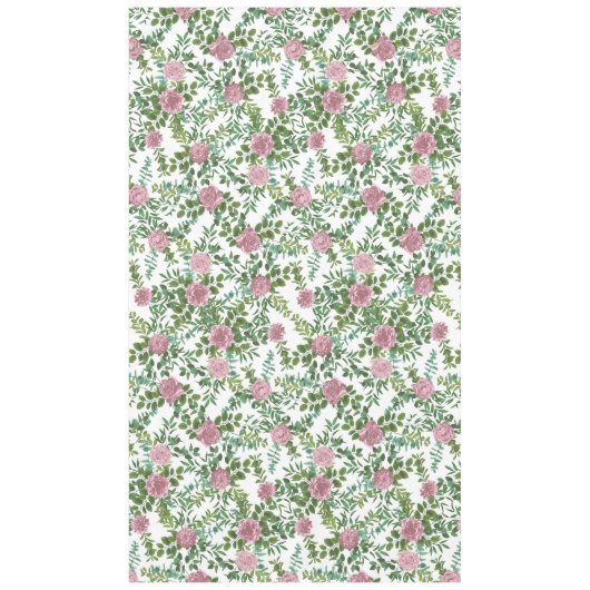 Rosa Hochzeit Blumenpastel Tischdecke (Vorderseite)