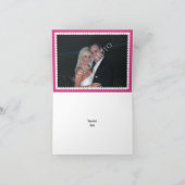 Rosa Hochzeit der Papel picado Liebe-Vögel danken Dankeskarte (Innenseite)