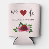 Rosa-Hochzeit Dosenkühler (Vorderseite)