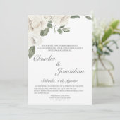 Rosa-Hochzeit Einladung (Stehend Vorderseite)