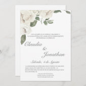 Rosa-Hochzeit Einladung (Vorne/Hinten)