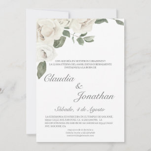 Rosa-Hochzeit Einladung