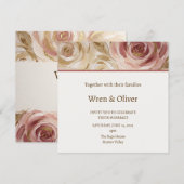 Rosa Hochzeit Einladung (Vorne/Hinten)