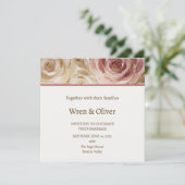 Rosa Hochzeit Einladung (Stehend Vorderseite)