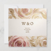 Rosa Hochzeit Einladung (Rückseite)