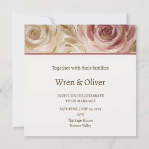 Rosa Hochzeit Einladung