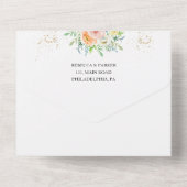 Rosa-Hochzeit-Einladung All In One Einladung (Rückseite)