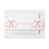 Rosa Hochzeit Einladung Bauch Band Bells Band (Vorderseite Beispiel)