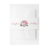 Rosa Hochzeit Einladung Bündner Bands Einladungsbanderole (Vorderseite Beispiel)