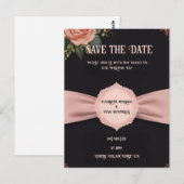 Rosa Hochzeit Einladung Postkarte (Vorne/Hinten)