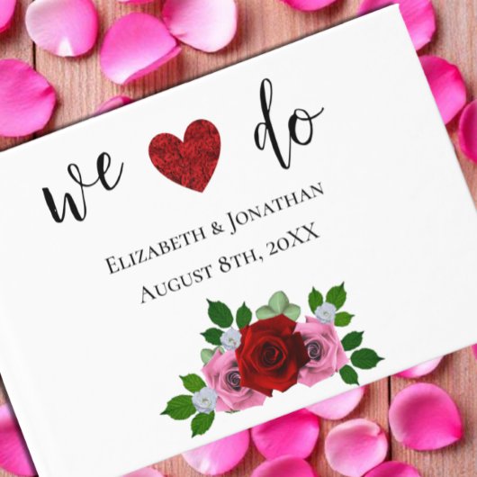 Rosa-Hochzeit Gästebuch