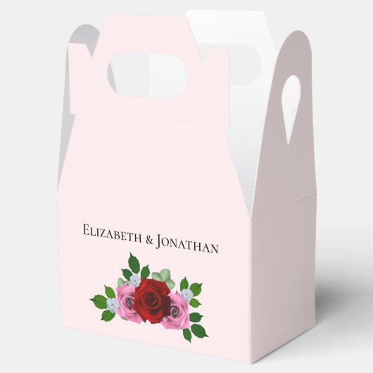 Rosa-Hochzeit Geschenkschachtel (Geöffnet)